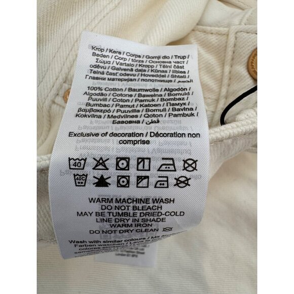 New VERO MODA Women's Size 29/32 Kathy High Waist Wide Leg Jeans Snow White - Picture 13 of 13